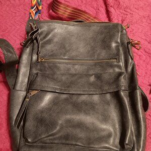 Brielle Convertible Bag Grey Backpack Purse Crossbody